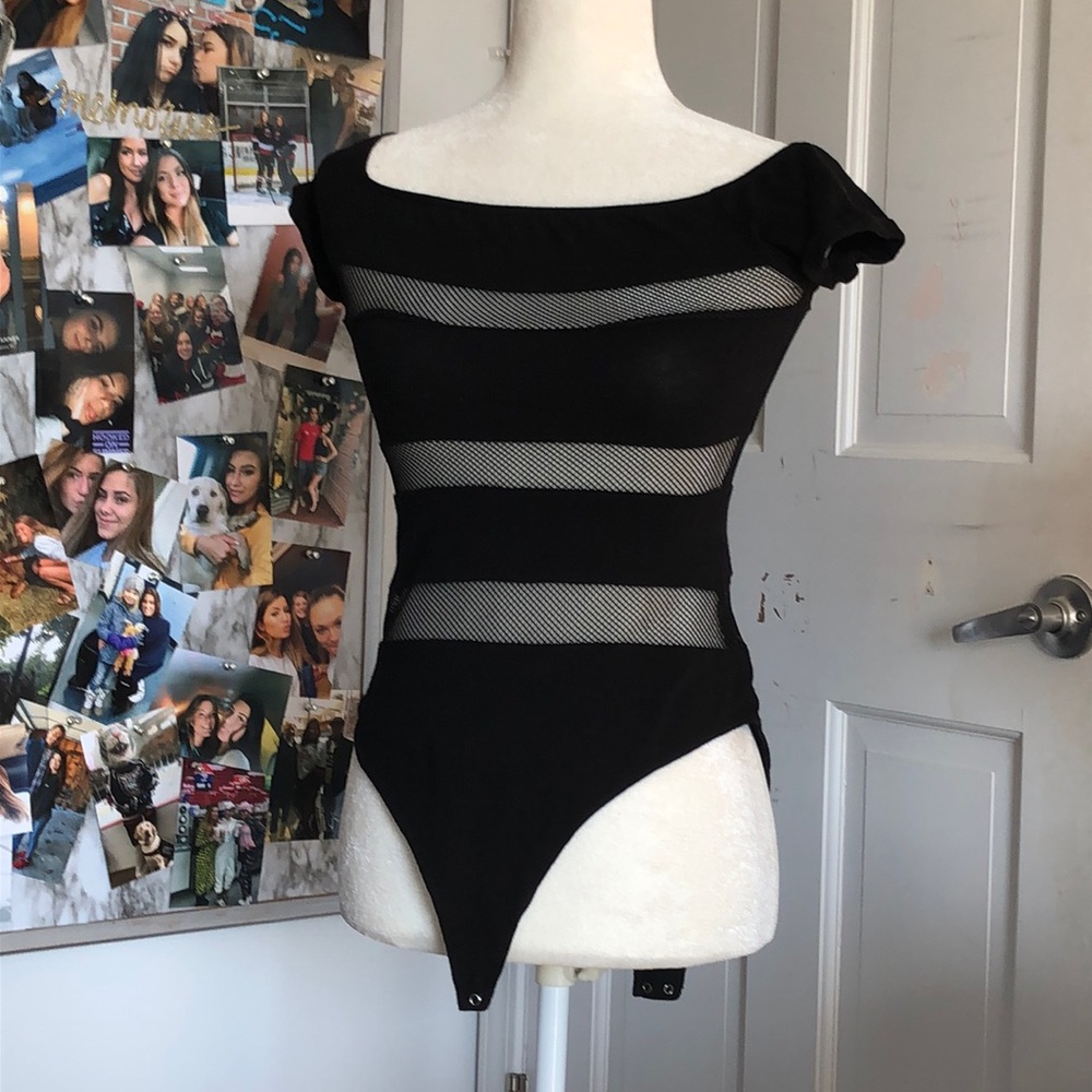 Mesh Striped Bodysuit